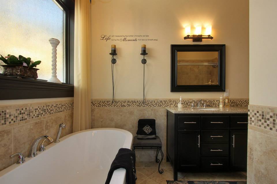 Bathroom stone detail